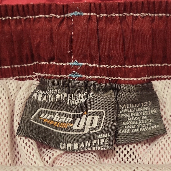 Vintage Urban Pipeline Red Hibiscus Flower Pull-on Cargo Swim Trunks - Picture 5 of 5